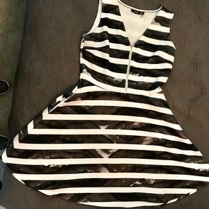 Black and white swing dress